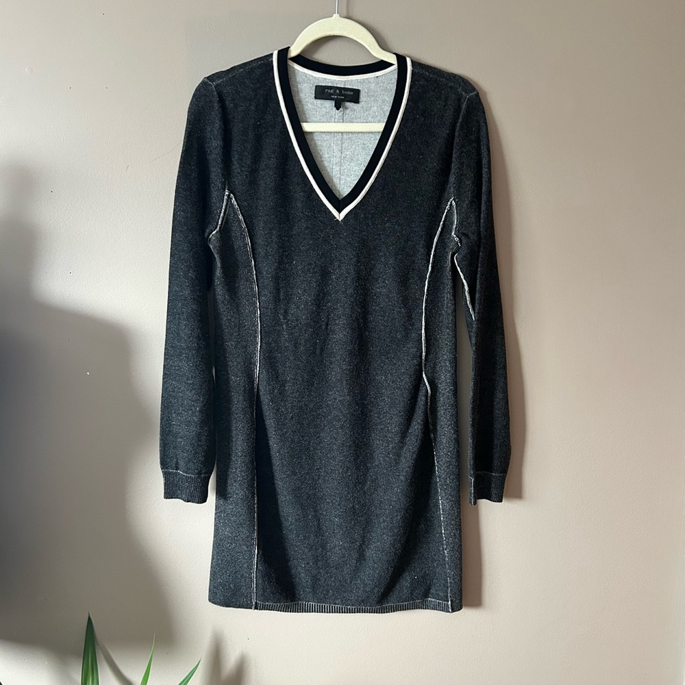 Rag & Bone V Neck Sweater Dress L